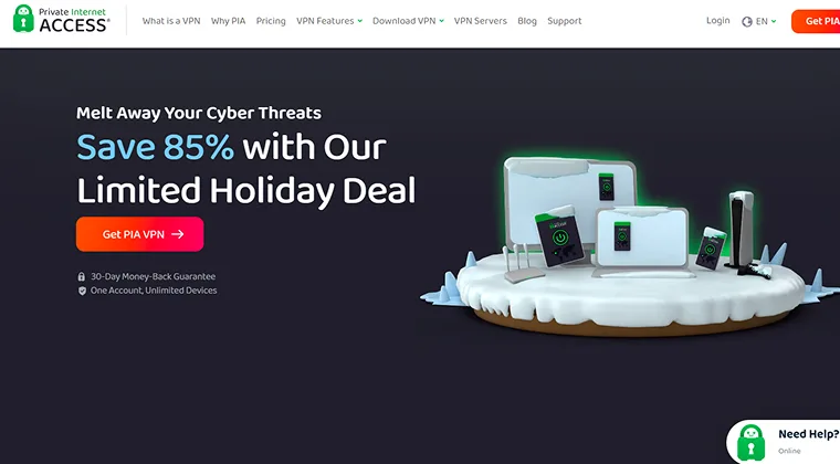 Private Internet Access (PIA) - Best for Advanced Privacy Features