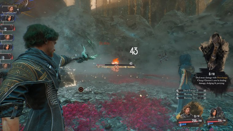 Clair Obscur: Expedition 33 Gustave dealing damage to an enemy.