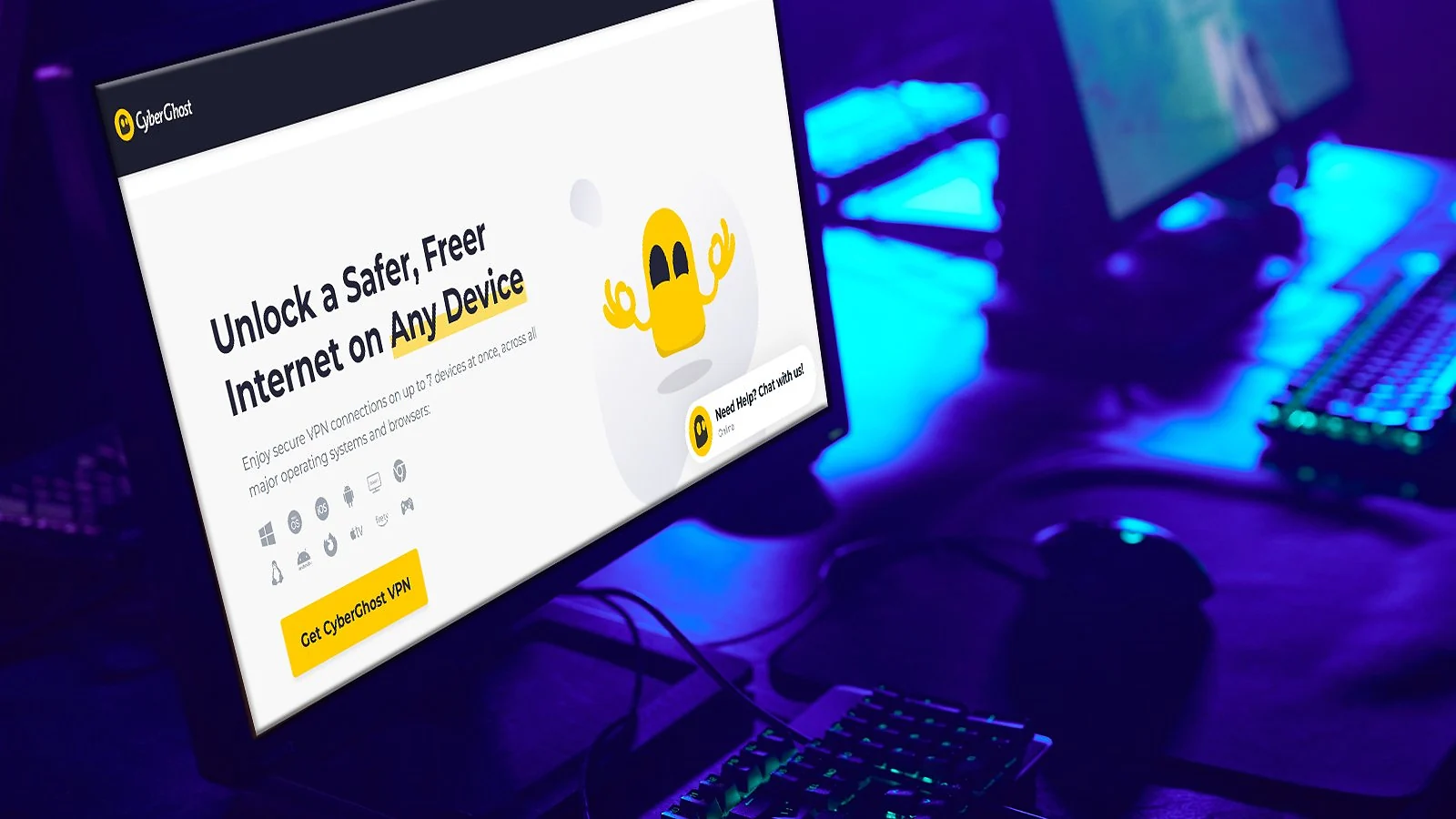 CyberGhost - Fastest VPN With Specialized Gaming Servers