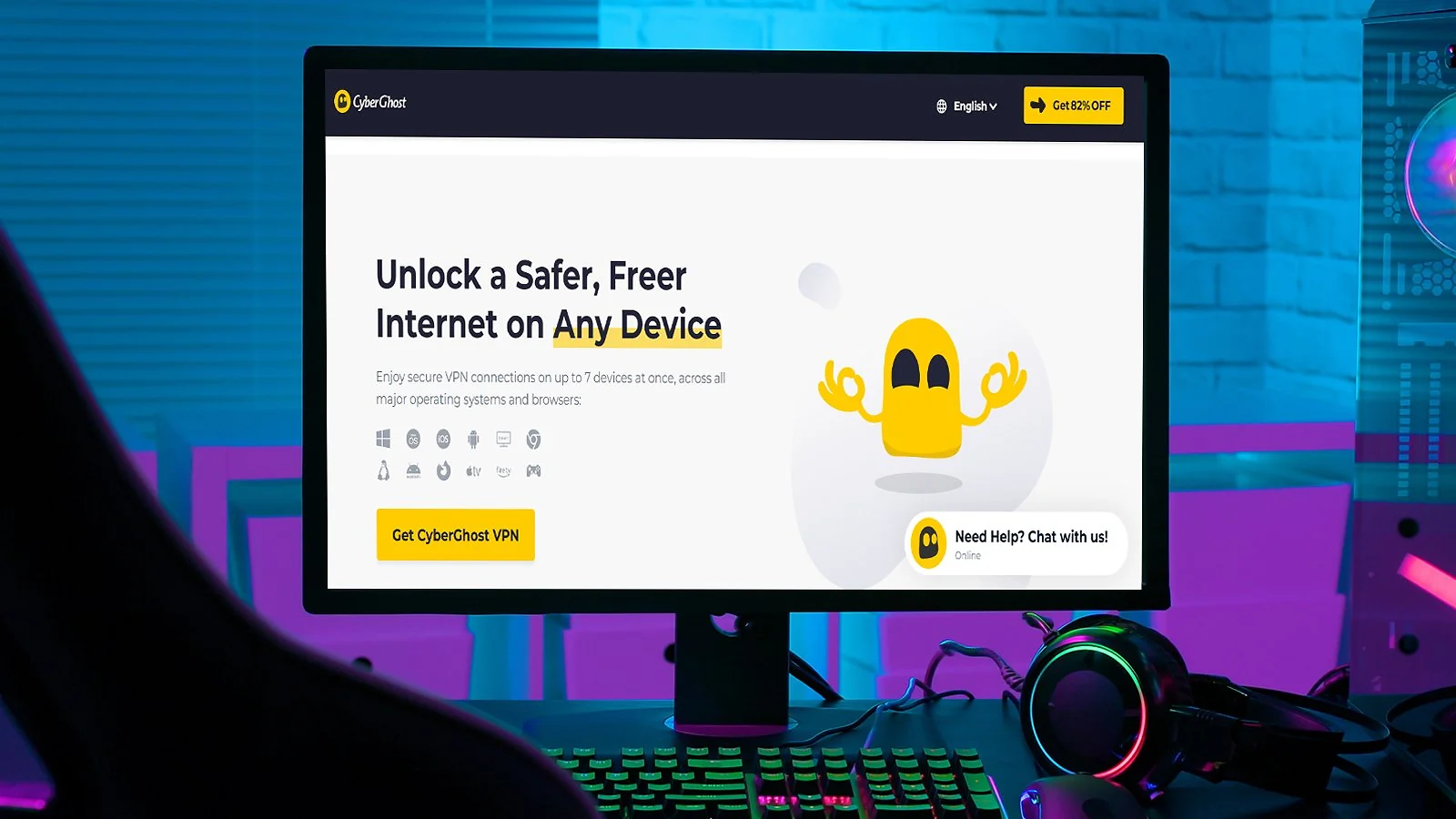 CyberGhost VPN - Best Budget Option for Low-Ping Gaming