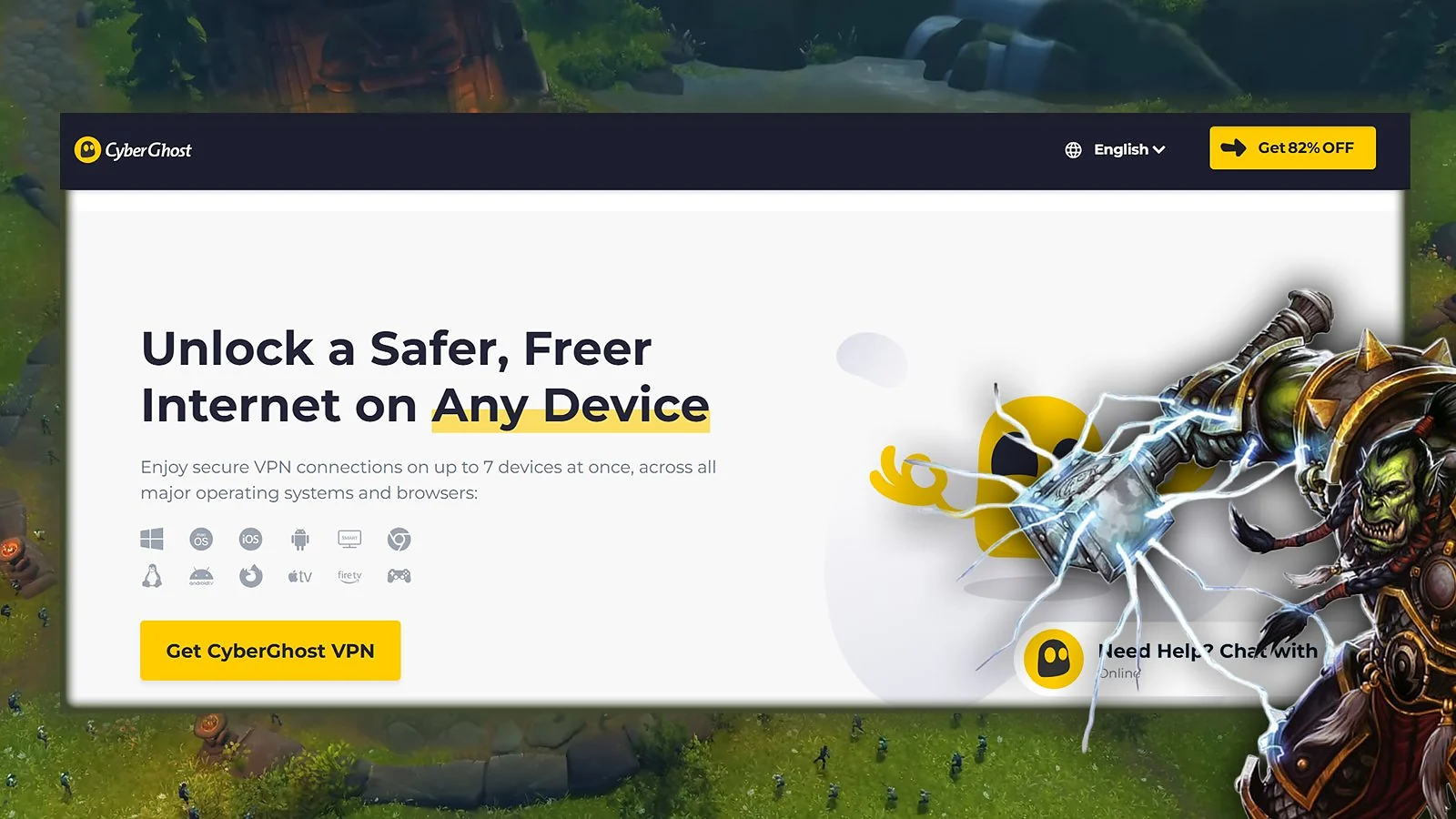 CyberGhost VPN - Best Budget VPN for World of Warcraft