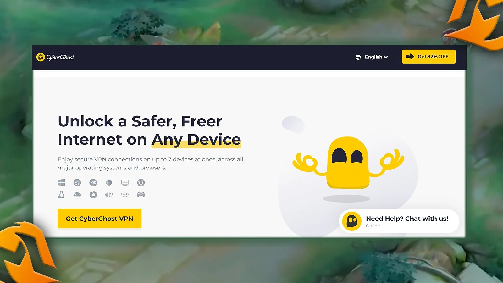 CyberGhost VPN - Best VPN for Mobile Legends With Beginner-Friendly Optimization