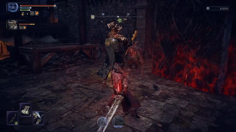 Elden Ring Nightreign co-op against a strong enemy.