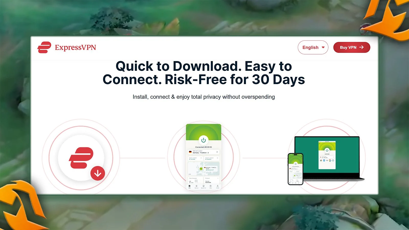 ExpressVPN - Great VPN for Consistent Mobile Legends Performance