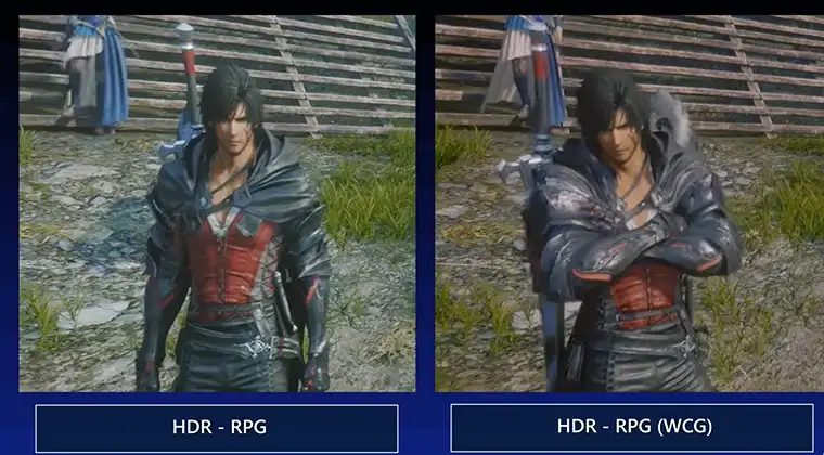 two screenshots with different HDR