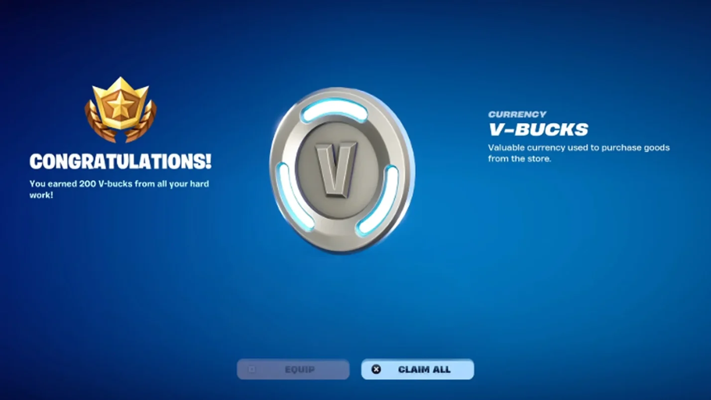 Fortnite player's V-Bucks earning