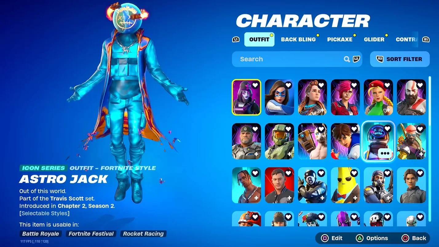 Fortnite character settings