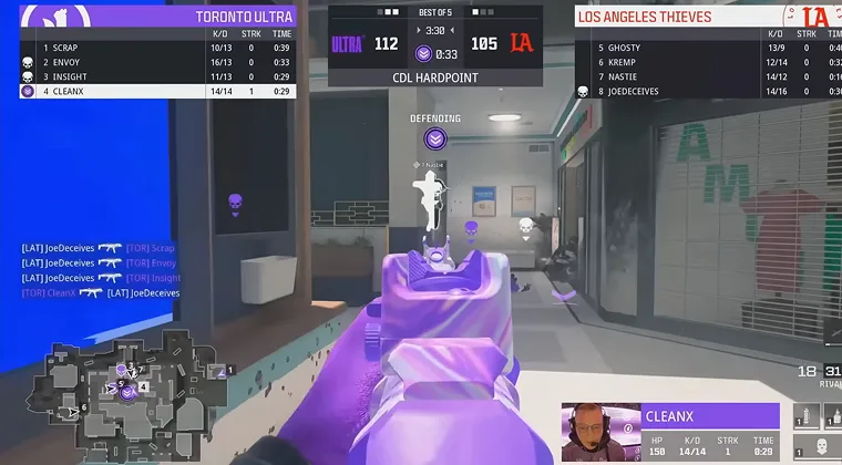 Screenshot showing Call of Duty tournaments