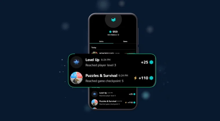 Mistplay mobile app on a smartphone showing points earned for playing games.