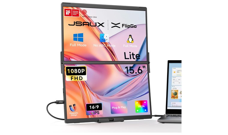 JSAUX FlipGo Lite - Best Plug-and-Play Dual Monitor