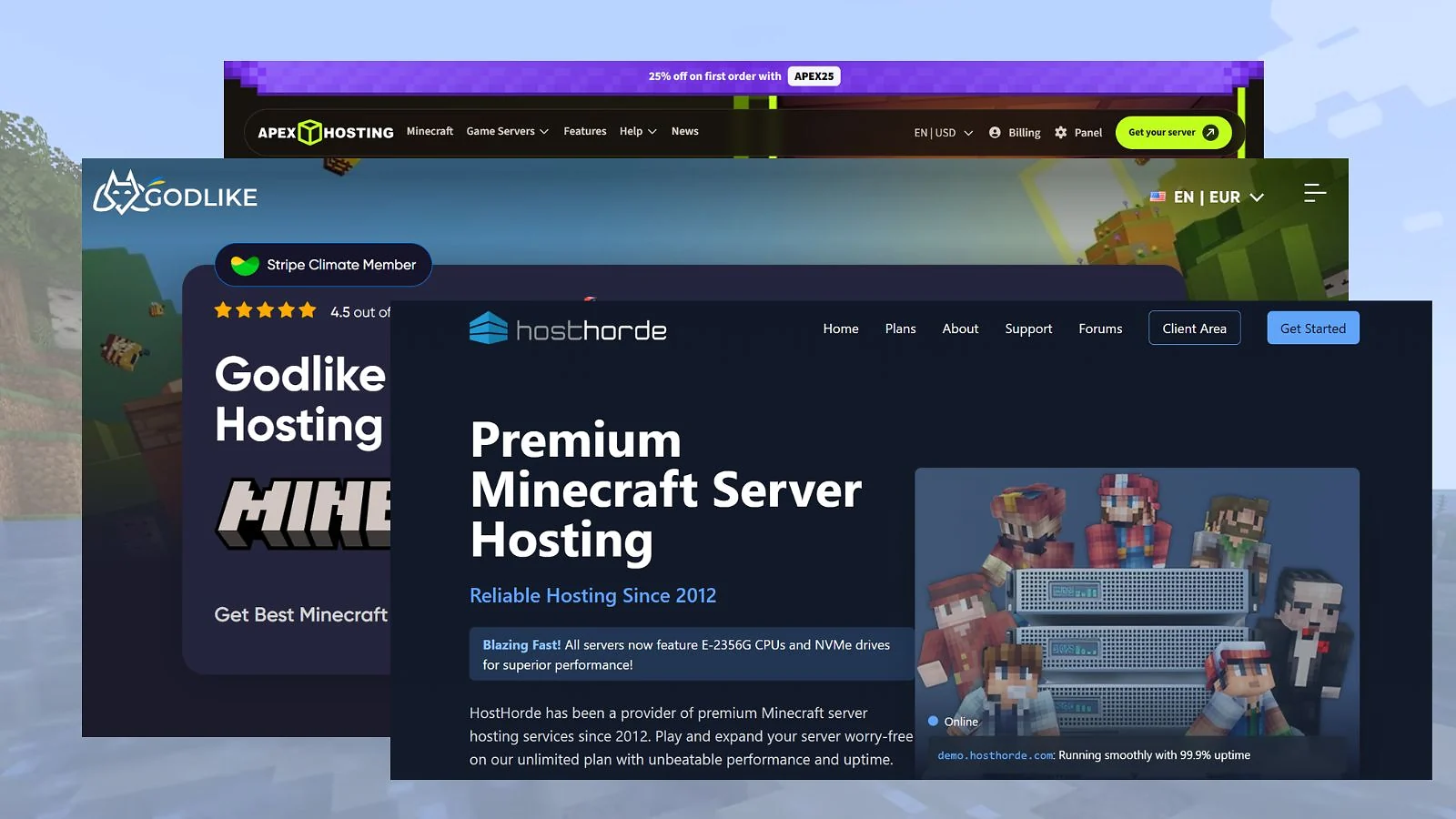 three providers displayed