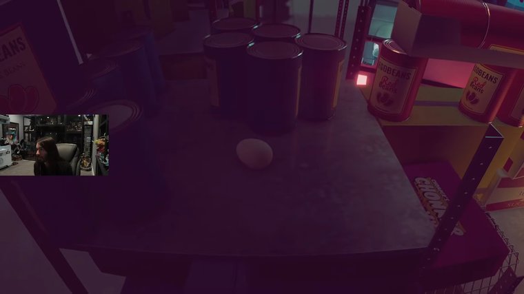 Content Creator MoistCr1tikal playing an egg game.