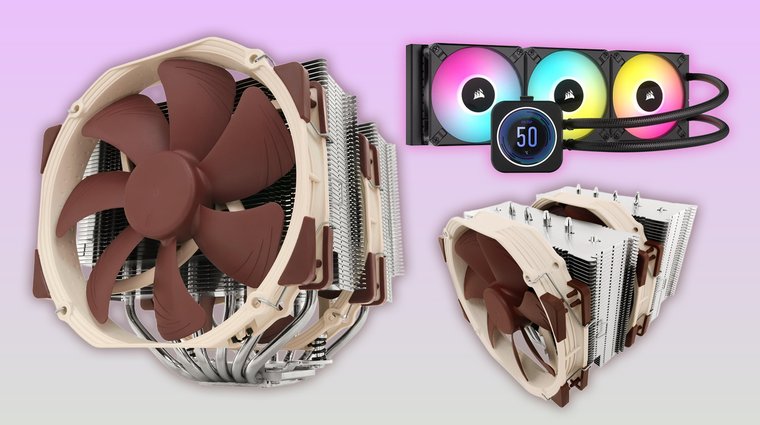 Noctua NH-D15 air coolers and a Corsair H150i liquid cooler with RGB fans.