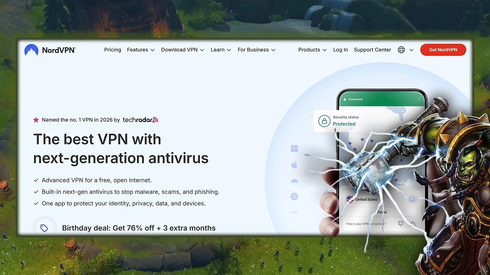 NordVPN - Best Overall VPN for World of Warcraft