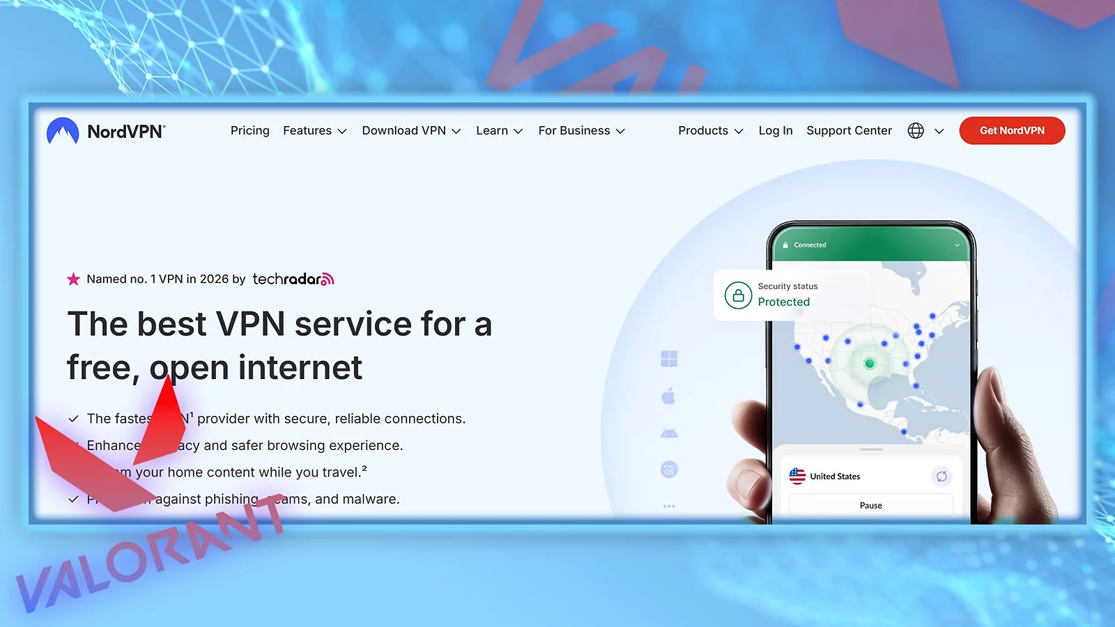 NordVPN - Best VPN for Valorant