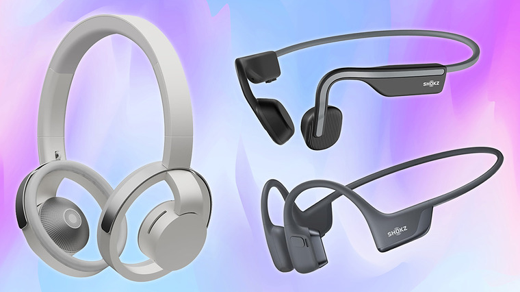 nwm ONE, Shokz OpenRun Pro 2 and OpenMove open-ear headphones.