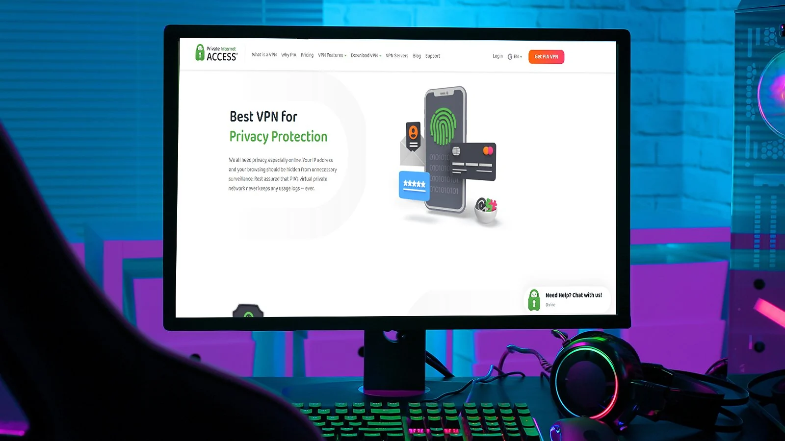 Private Internet Access - Best for Widest Server Coverage for Low-Ping Gaming