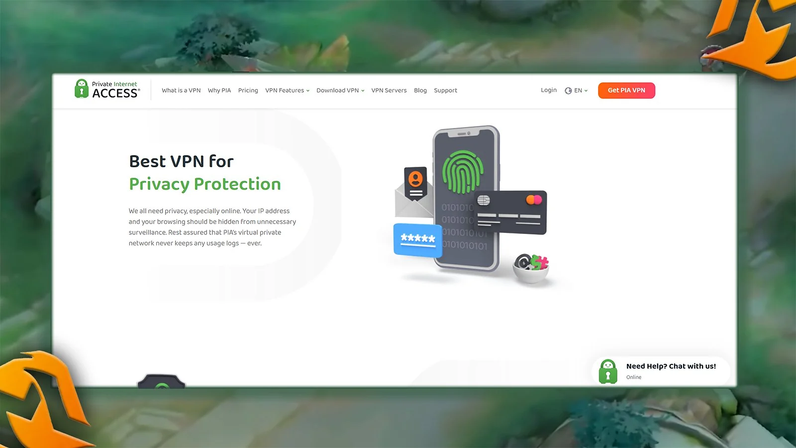 Private Internet Access - Best VPN for Mobile Legends With Deep Customization