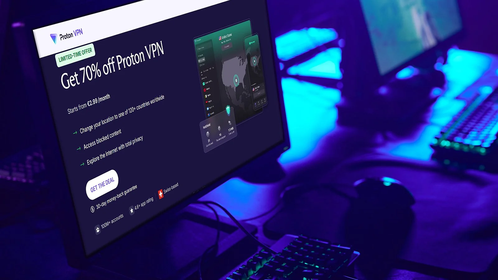 Proton VPN - Best for Private Gaming Without Slowing Down