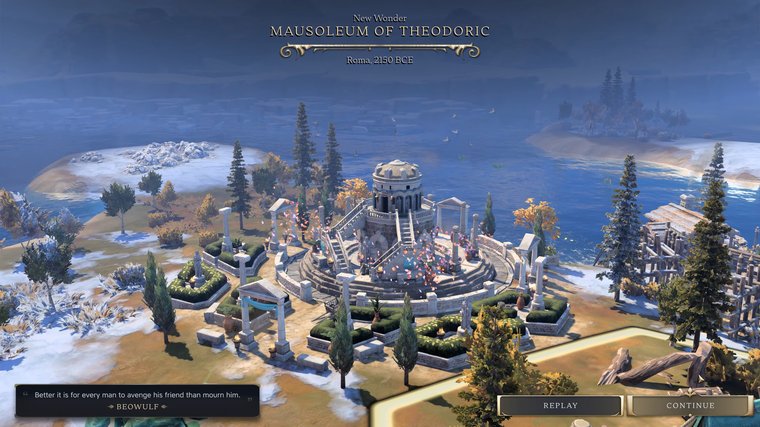 Sid Meier's Civilization VII - a new wonder, mausoleum of Theodoric, is found.