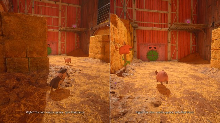 Split Fiction characters turning into pigs.