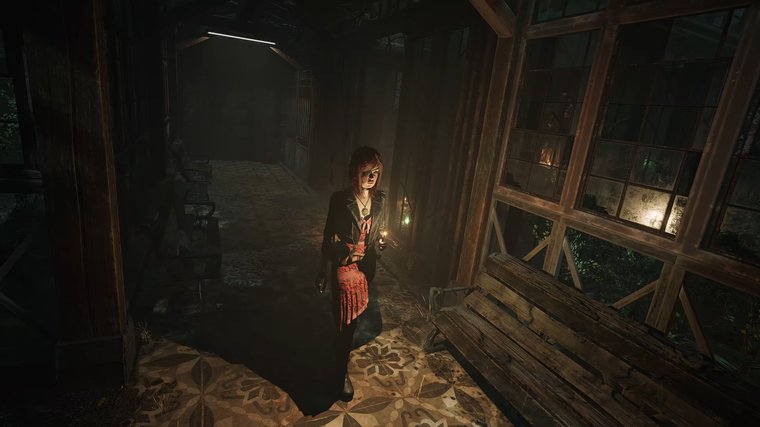 Tormented Souls 2 - Protagonist walking in a hallway.