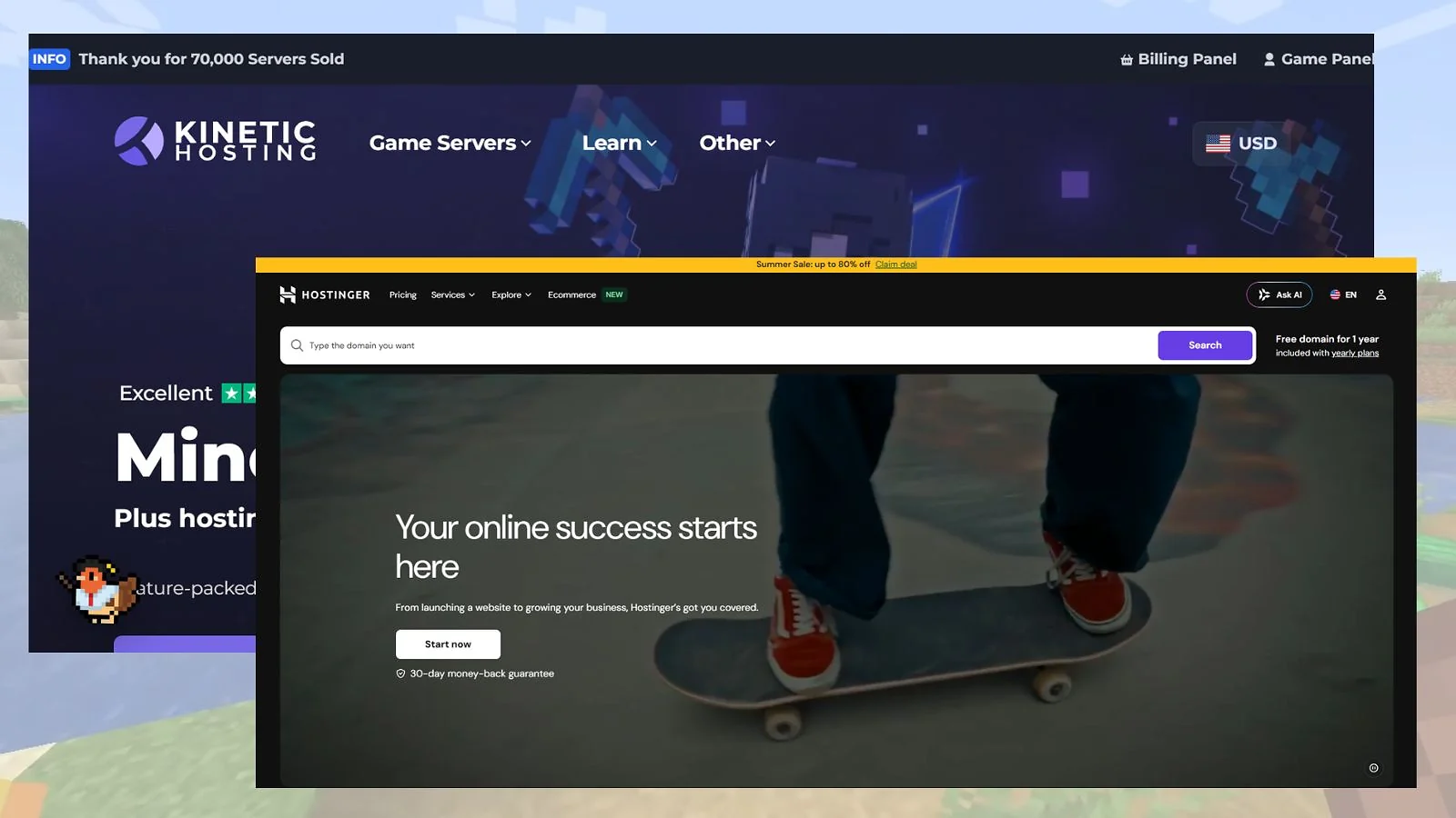 Two providers displayed