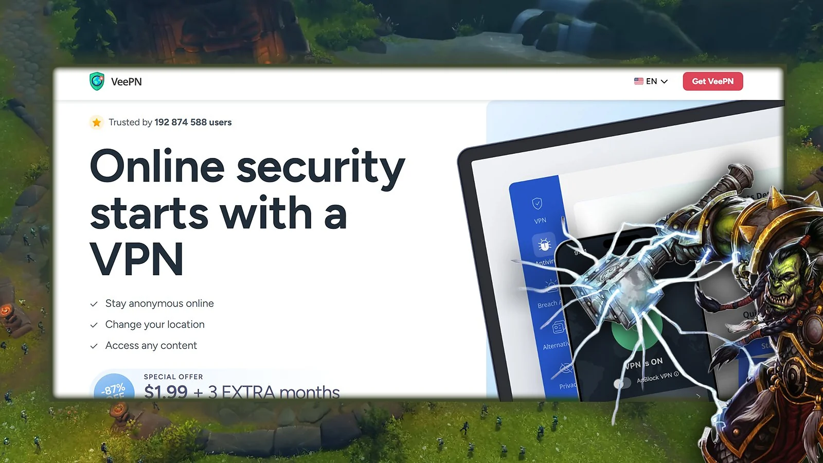 VeePN - Budget Option for Casual Players