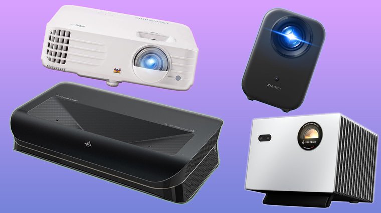 ViewSonic PX701-4K, Xiaomi Smart Projector L1, AWOL VISION LTV-3000 Pro and Valerion StreamMaster Plus2 projectors.