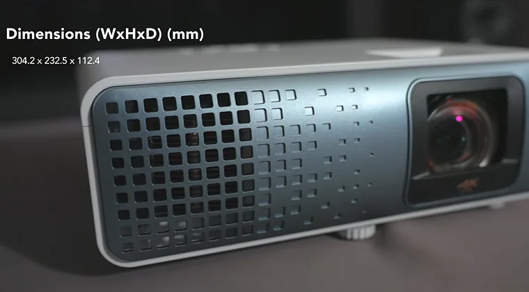 Close-up view of a projector