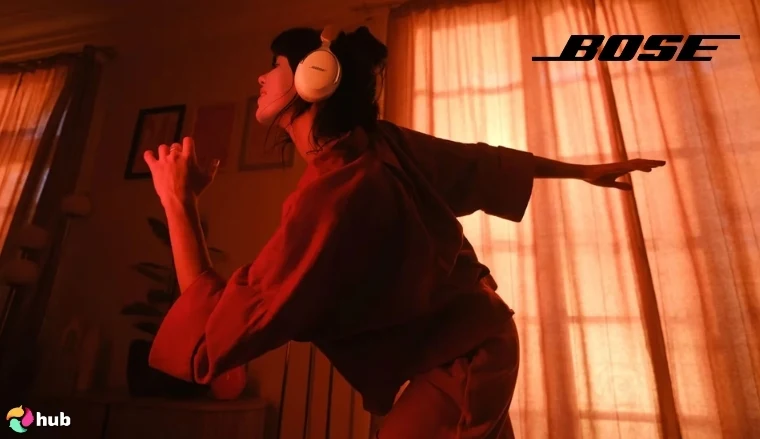 Bose Brand Anthem Campaign showing a girl with headphones dancing