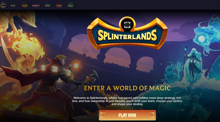 Splinterlands webpage