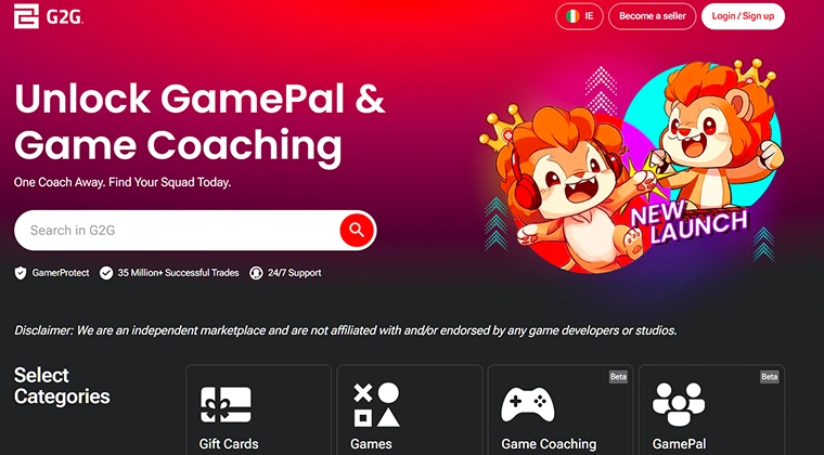 G2G website page