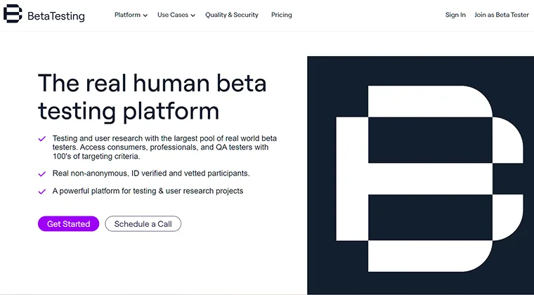 BetaTesting webpage