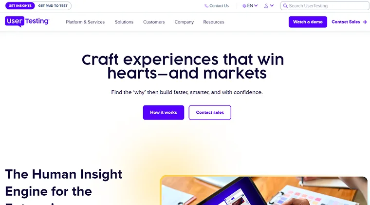 UserTesting website