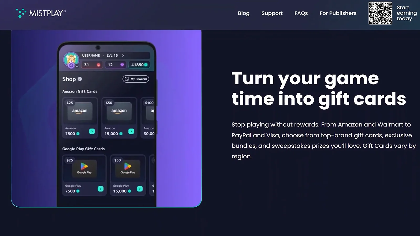 Mistplay website page
