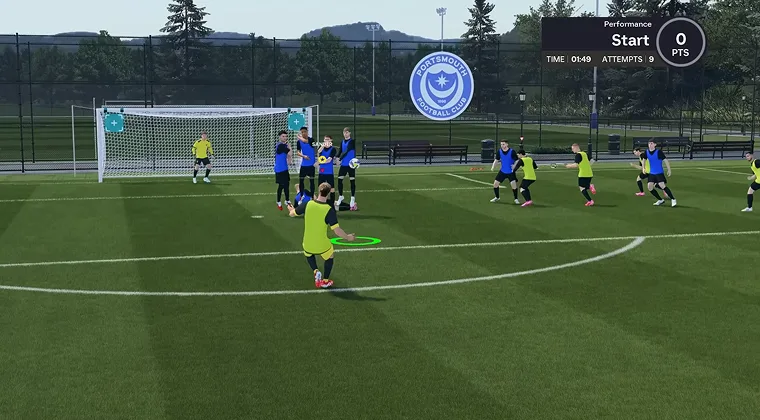FC 26 screenshot of a player scoring a goal against the opposing team