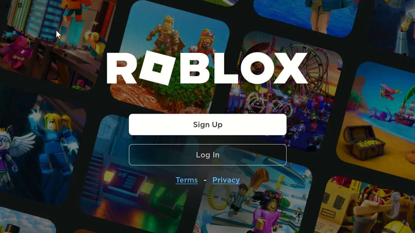 Roblox login page for accessing a personal account