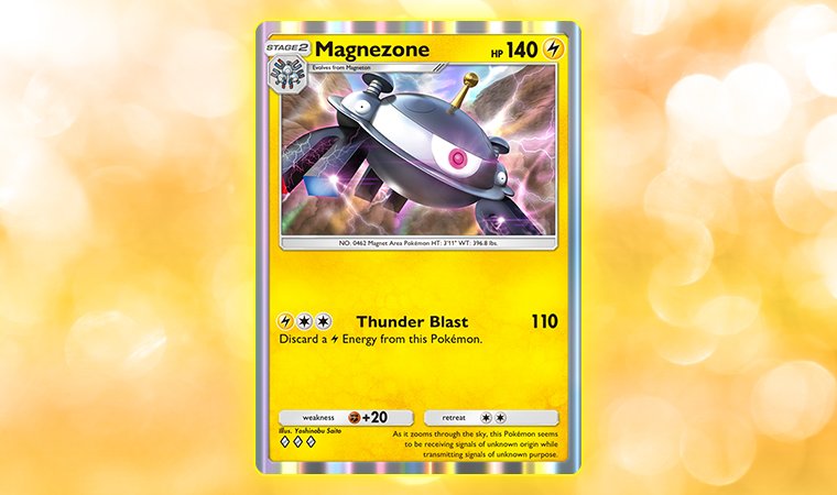 Magnezone Pokémon TCG card with dynamic, lightning-filled artwork.