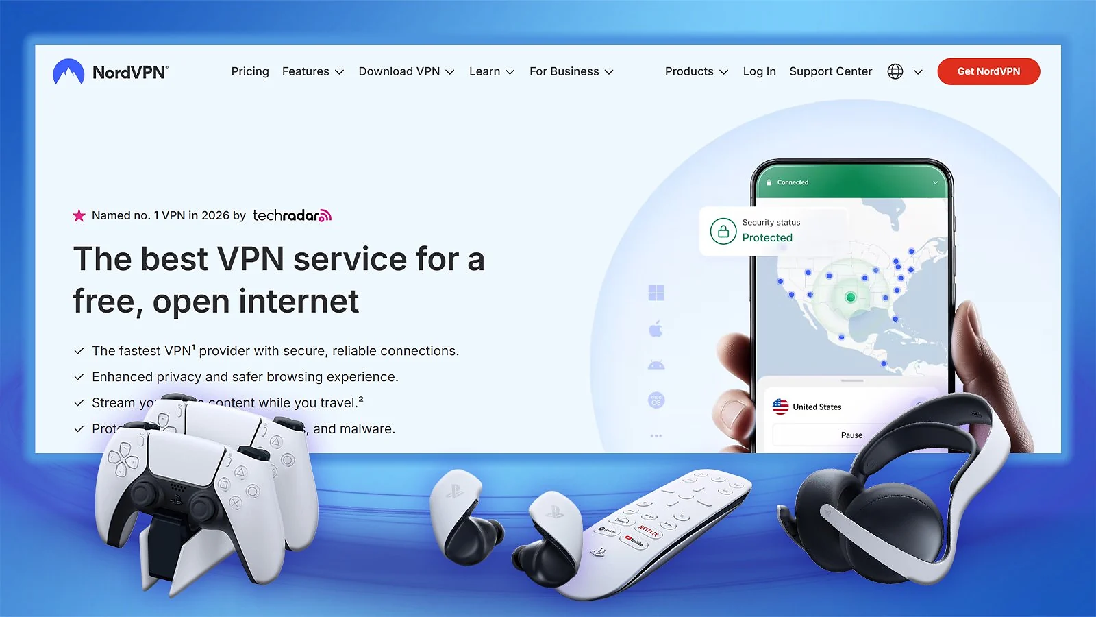 NordVPN - Overall Best VPN for PS5
