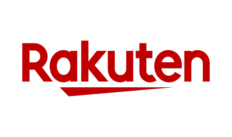 Red Rakuten logo on a white background.