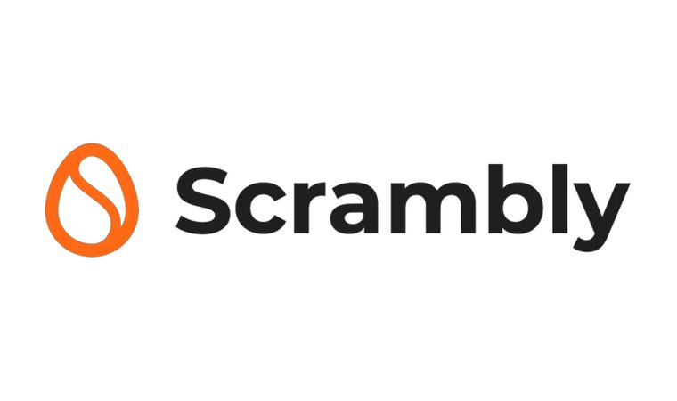 Scrambly logo on a white background.