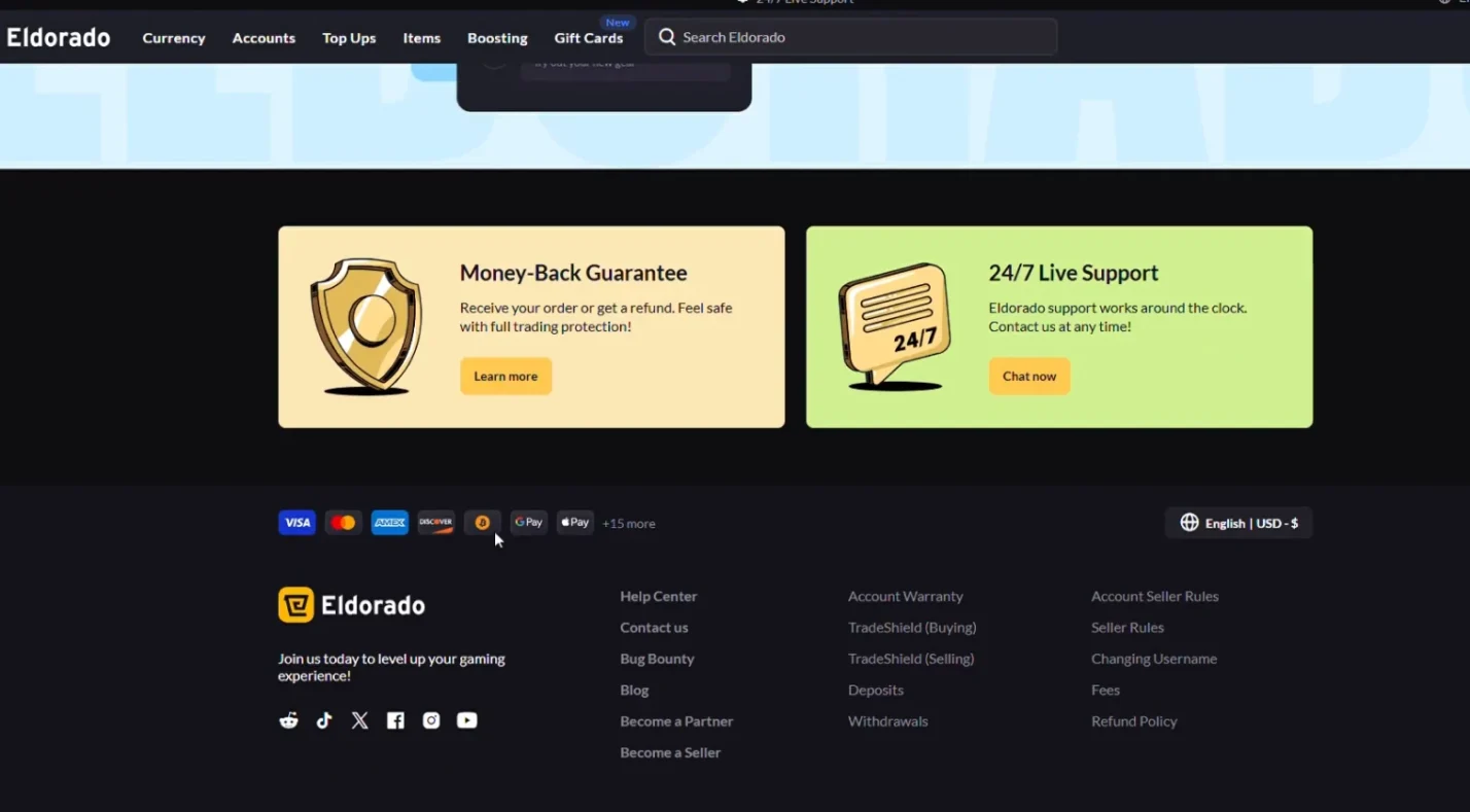 Eldorado payment methods
