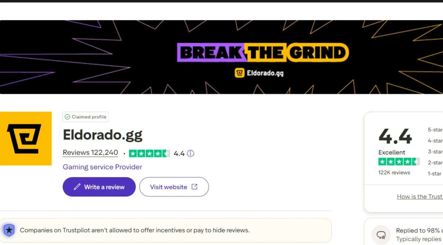 Eldorado Trustpilot reviews