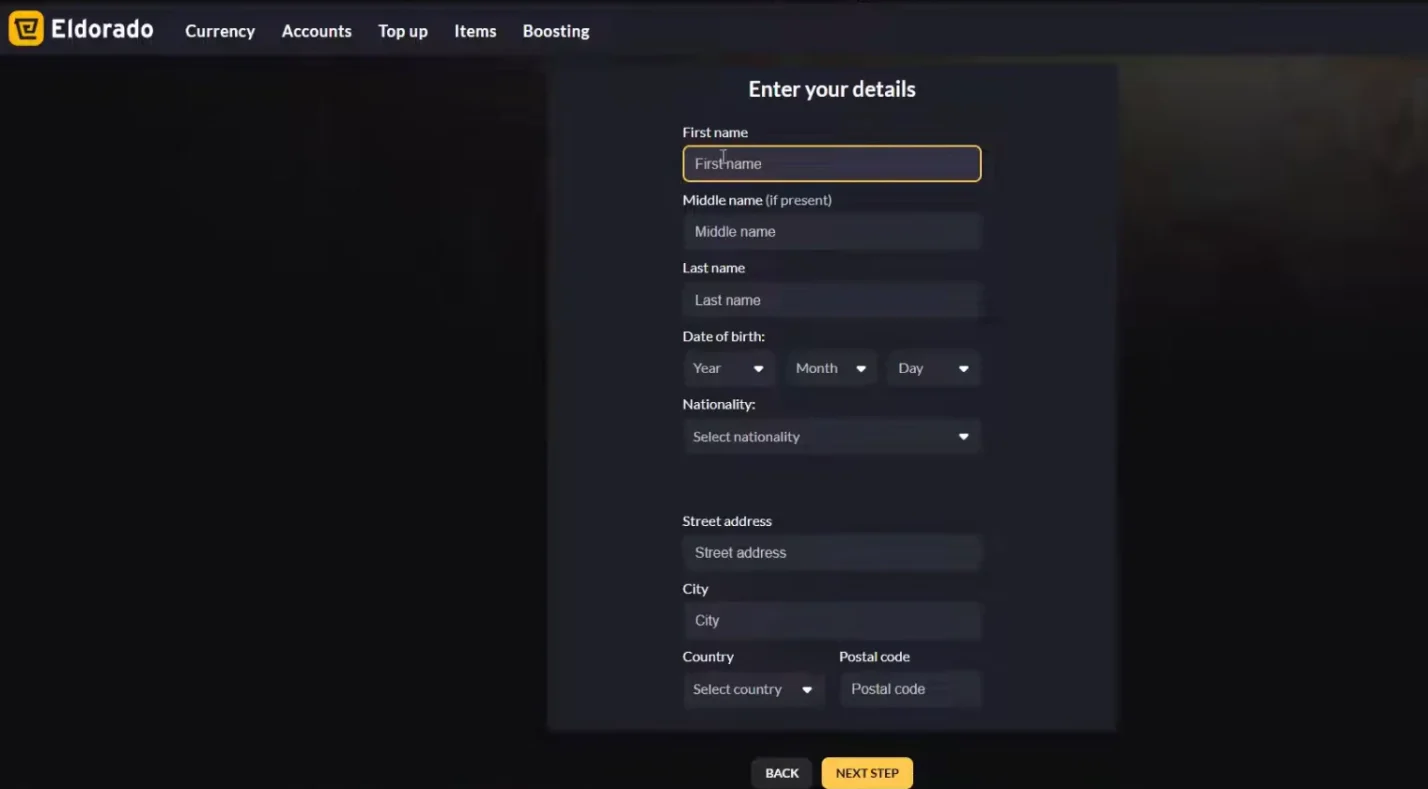 Eldorado account