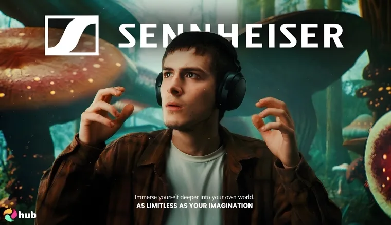 Frame from Sennheiser MOMENTUM 4 Wireless headphones spec commercial