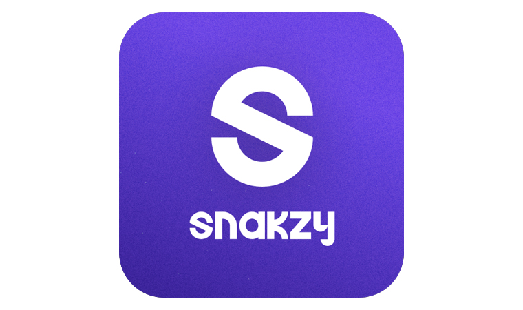 Snakzy logo in a purple square with round corners.