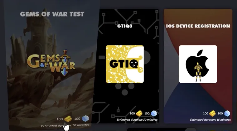 Game tester account 