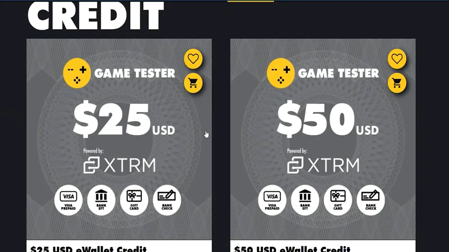 Gametester.gg displaying earnings