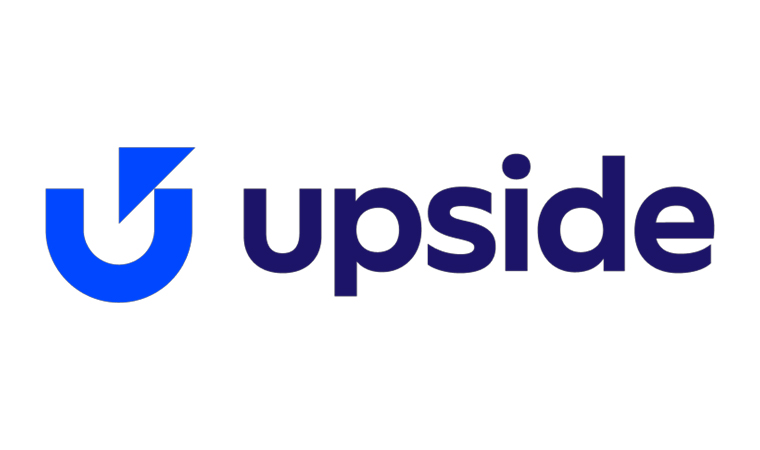 Blue Upside logo on a white background.